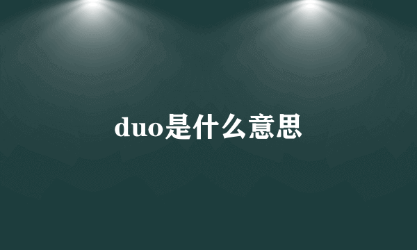 duo是什么意思