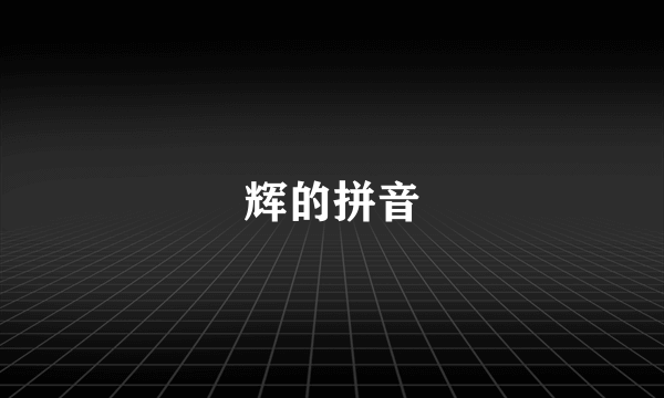 辉的拼音