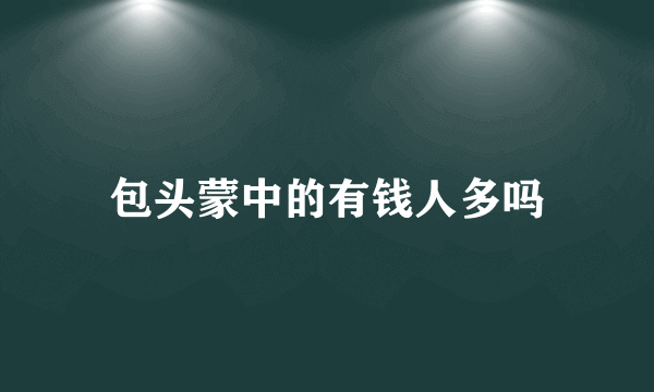 包头蒙中的有钱人多吗