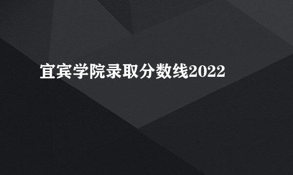 宜宾学院录取分数线2022