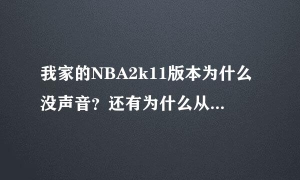 我家的NBA2k11版本为什么没声音？还有为什么从游民星空下的汉化还是英文？ 哪位哥给点解答。谢了