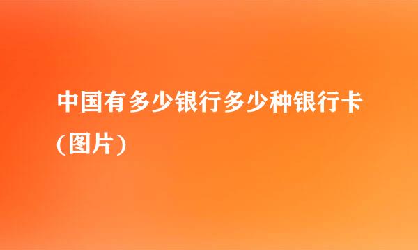 中国有多少银行多少种银行卡(图片)