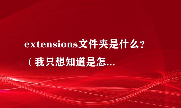 extensions文件夹是什么？（我只想知道是怎么来的，没问如何删除哈）