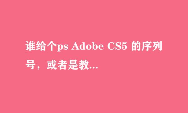 谁给个ps Adobe CS5 的序列号，或者是教下如何屏蔽？