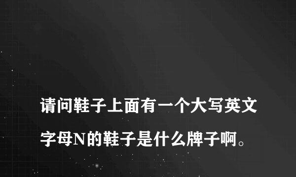 
请问鞋子上面有一个大写英文字母N的鞋子是什么牌子啊。
