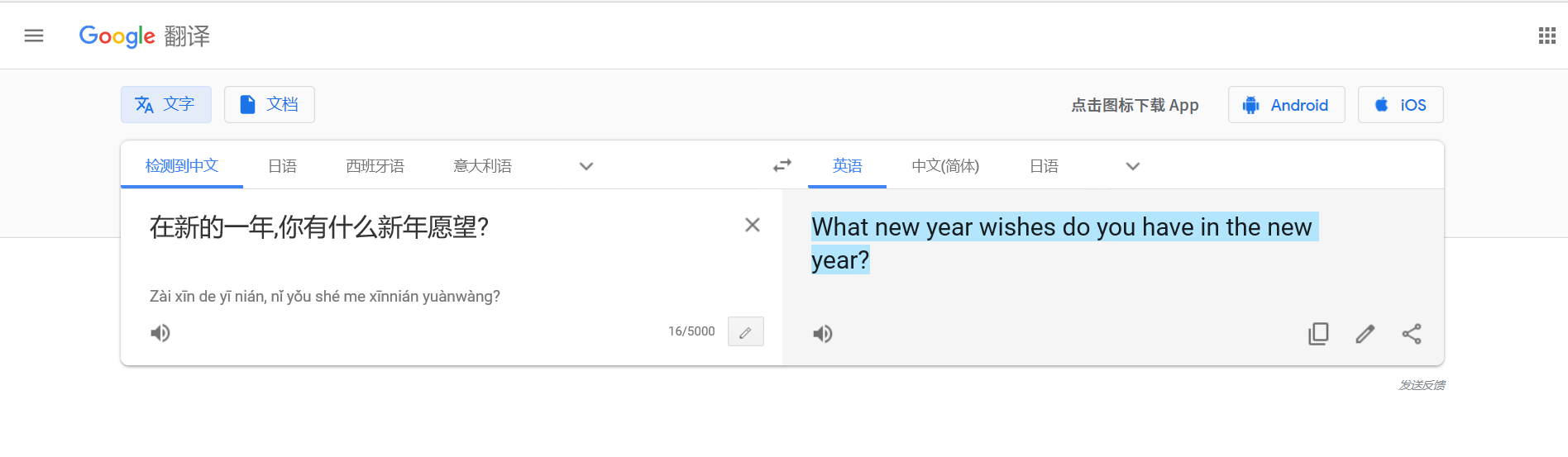 在新的一年,你有什么新年愿望? 英语翻译