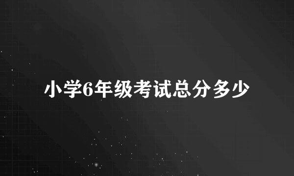 小学6年级考试总分多少