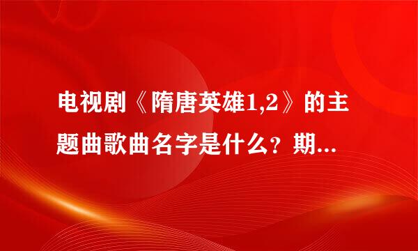 电视剧《隋唐英雄1,2》的主题曲歌曲名字是什么？期中一句歌词是“隋亡也好，唐兴也好，我可以叹叹吗”