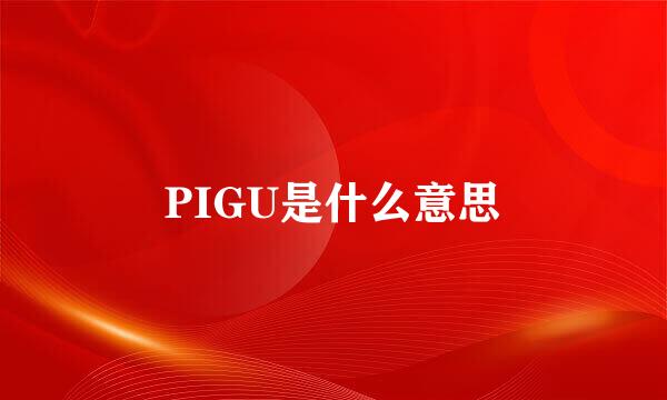 PIGU是什么意思