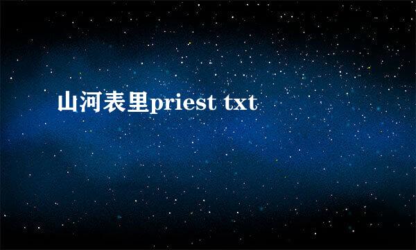 山河表里priest txt