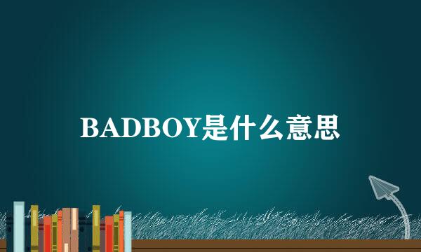 BADBOY是什么意思