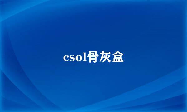 csol骨灰盒