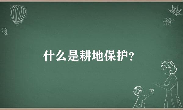 什么是耕地保护？