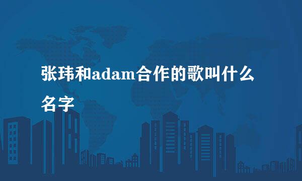 张玮和adam合作的歌叫什么名字