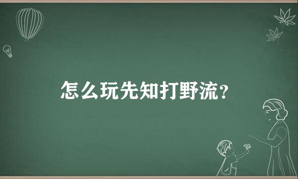 怎么玩先知打野流？