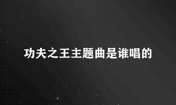 功夫之王主题曲是谁唱的