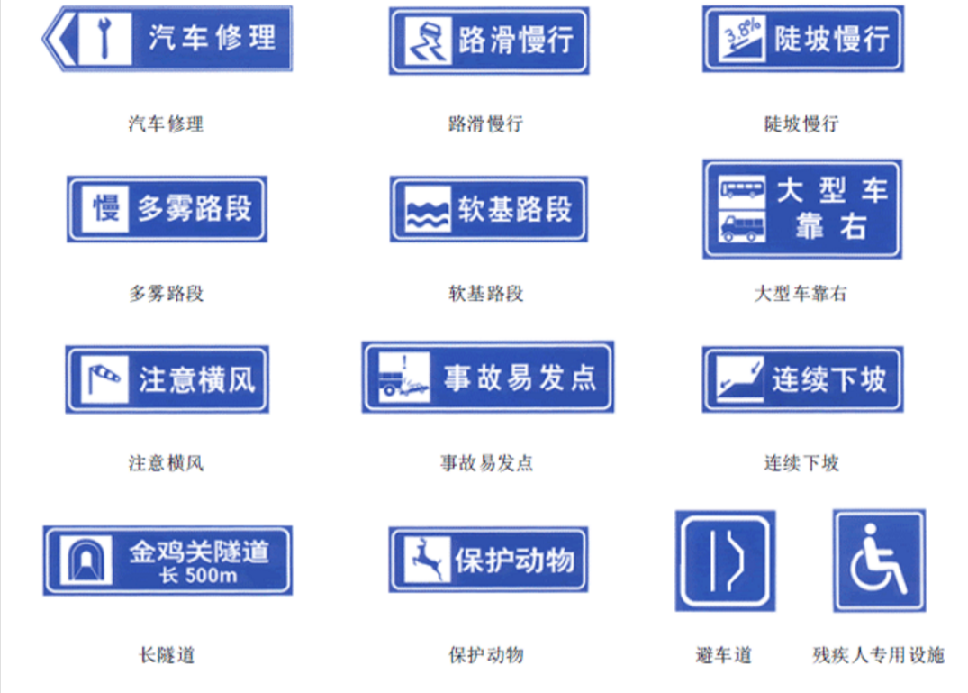 交通指示标志大全