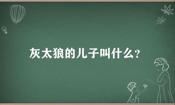 灰太狼的儿子叫什么？