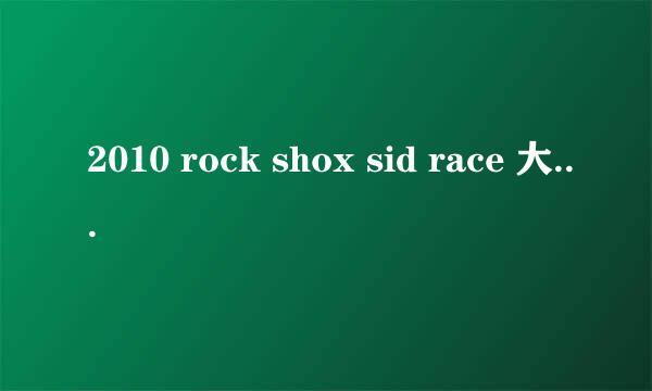 2010 rock shox sid race 大概多少钱？