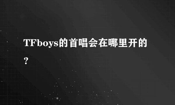 TFboys的首唱会在哪里开的？