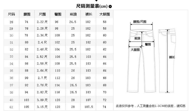 裤子170/76A和170/78A差别大吗？