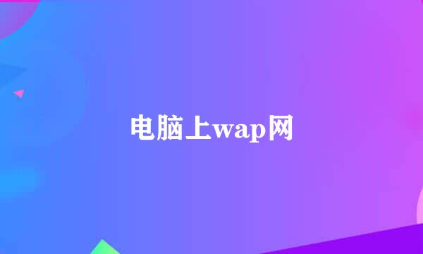 电脑上wap网