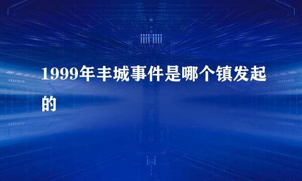 1999年丰城事件是哪个镇发起的