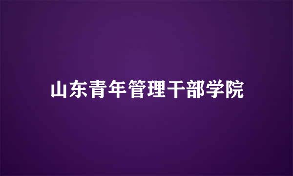 山东青年管理干部学院