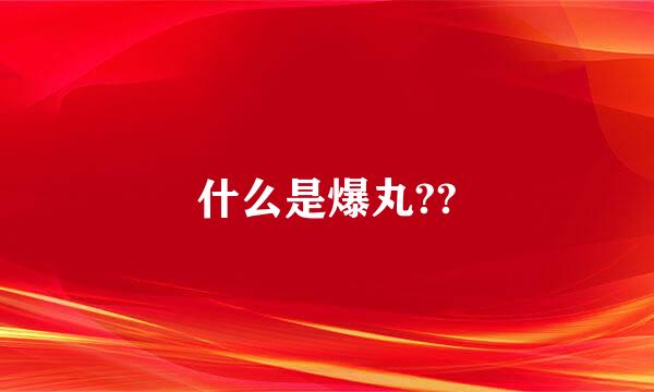 什么是爆丸??