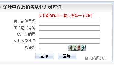 保险销售从业人员资格证查询