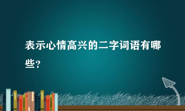 表示心情高兴的二字词语有哪些？