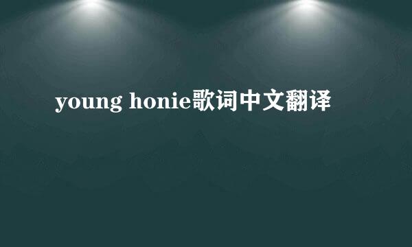 young honie歌词中文翻译