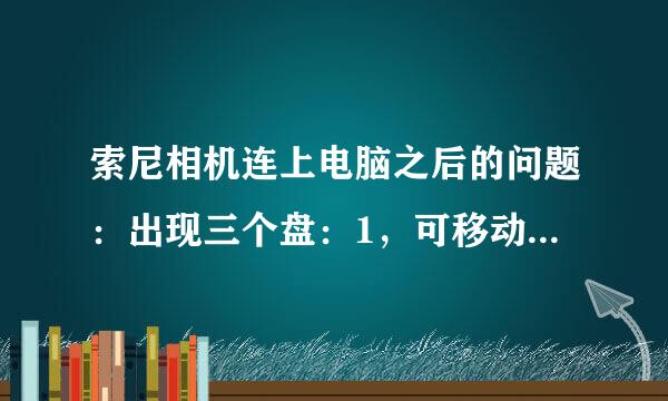 索尼相机连上电脑之后的问题：出现三个盘：1，可移动磁盘j（内存卡的）2，PMBPORTABLE；