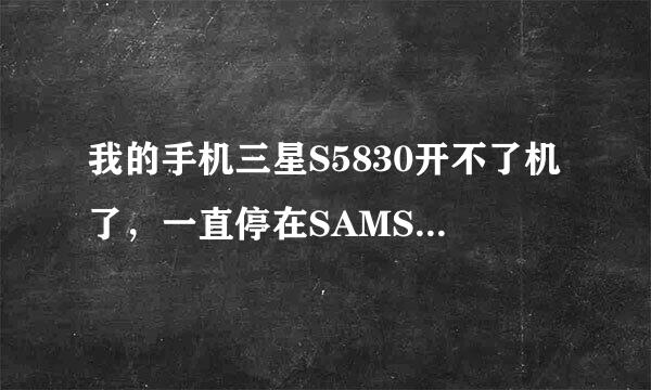 我的手机三星S5830开不了机了，一直停在SAMSUNG那里然后循环开机画面，该怎么办阿？？