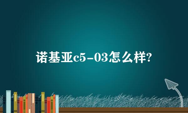 诺基亚c5-03怎么样?