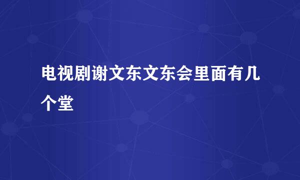 电视剧谢文东文东会里面有几个堂