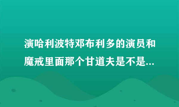 演哈利波特邓布利多的演员和魔戒里面那个甘道夫是不是同一个人