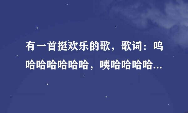 有一首挺欢乐的歌，歌词：呜哈哈哈哈哈哈，咦哈哈哈哈哈。很有节奏，这是什么歌啊