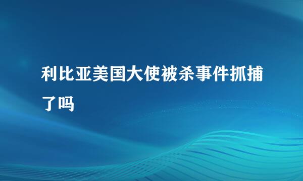 利比亚美国大使被杀事件抓捕了吗