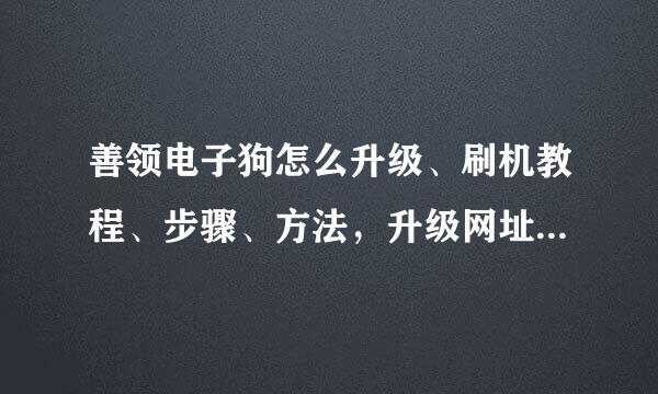 善领电子狗怎么升级、刷机教程、步骤、方法，升级网址/网站/去哪里升级