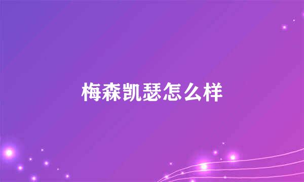 梅森凯瑟怎么样