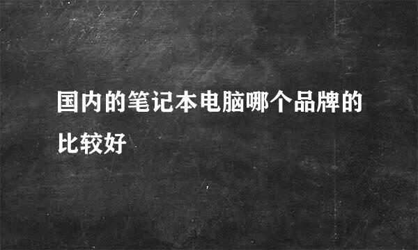 国内的笔记本电脑哪个品牌的比较好