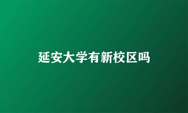 延安大学有新校区吗