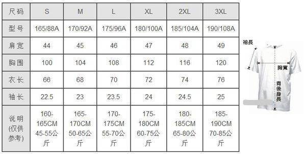 男生衣服施派肥M L XL分别是什么码？