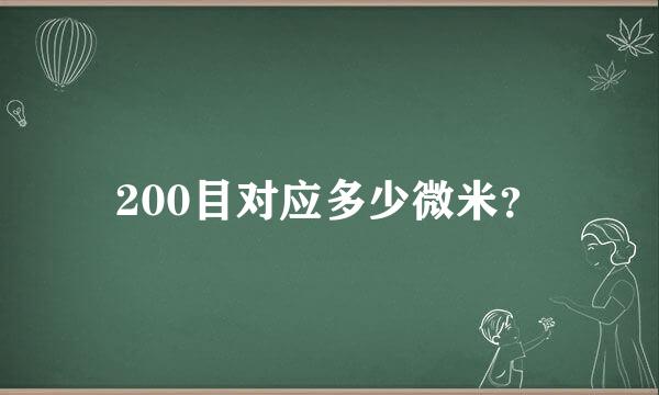 200目对应多少微米？