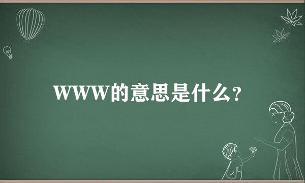 WWW的意思是什么？