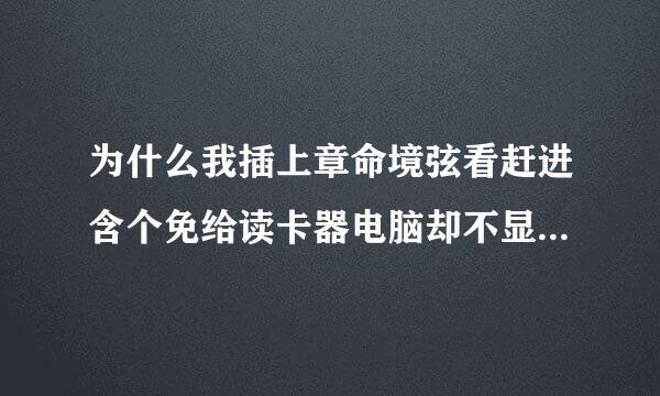 为什么我插上章命境弦看赶进含个免给读卡器电脑却不显示呢？？