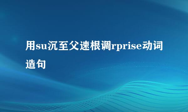 用su沉至父速根调rprise动词造句