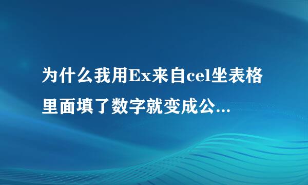 为什么我用Ex来自cel坐表格里面填了数字就变成公式了 ？