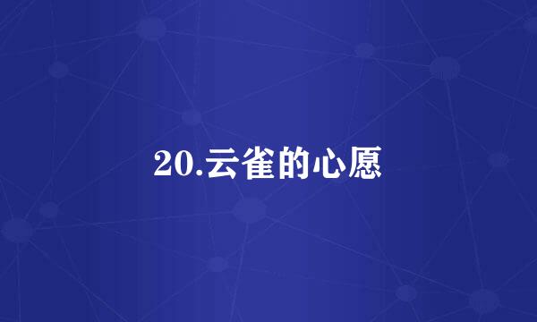 20.云雀的心愿